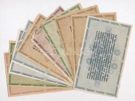 1946. 10db-os vegyes adópengő bankjegy tétel T:III,III-