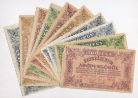 1946. 10db-os vegyes adópengő bankjegy tétel T:III,III-