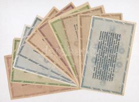 1946. 10db-os vegyes adópengő bankjegy tétel T:III,III-