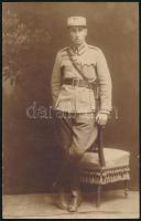 1921 Déva, Erdélyi magyar katona román egyenruhában / Transylvanian Hungarian soldier in Romanian uniform. photo