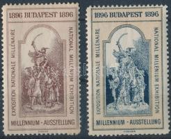 1896 2 db Millennium levélzáró