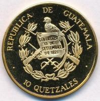 Guatemala 1995. 10Q aranyozott fém "Quetzal madár" T:PP
Guatemala 1995. 10 Quetzales gold...