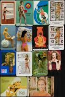 1967-2006 14 db hölgyeket ábrázoló kártyanaptár