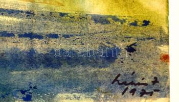 Székács Zoltán (1921-1983): Ártéri fák. Akvarell, papír, jelzett, 51×37 cm