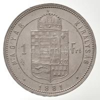 1881KB 1Ft Ag "Ferenc József / Középcímer" T:1-
Adamo M15