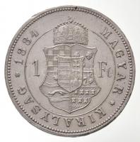 1884KB 1Ft Ag "Ferenc József / Barokk címer" T:1- ph.
Adamo M15