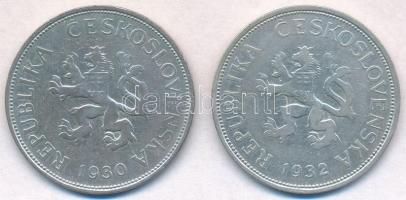 Csehszlovákia 1930-1932. 5K Ag (2x) T:2,2-
Czechoslovakia 1930-1932. 5 Korun Ag (2x) C:XF,VF 
Krau...