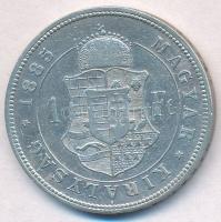 1885KB 1Ft Ag "Ferenc József / Barokk címer" T:2
Adamo M15