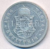 1886KB 1Ft Ag "Ferenc József / Barokk címer" T:2,2-
Adamo M15