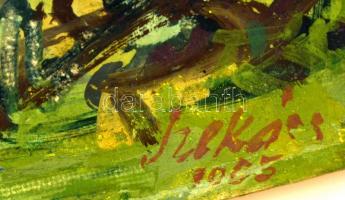 Székács Zoltán (1921-1983): Köln Hohenzollern híd. Gouache, papír, jelzett, 45×59 cm