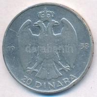 Jugoszlávia 1938. 20D Ag "II. Péter" T:2-
Yugoslavia 1938. 20 Dinara Ag "Petar II&qu...