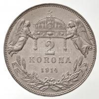 1914KB 2K Ag "Ferenc József" Körmöcbánya T:2 apró ü.
Hungary 1914KB 2 Korona Ag "Fra...
