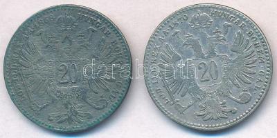 Ausztria 1868. 20kr Ag + 1870. 20kr Ag "Ferenc József" T:2-,3
Austria 1868. 20 Kreuzer Ag...