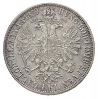 Ausztria 1859A 1Fl Ag "Ferenc József" T:1- 
Austria 1859A 1 Florin Ag "Franz Joseph&...