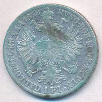 1858B 1Fl Ag "Ferenc József" T:2-
Adamo M14