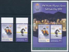 Winter Olympics, Salt Lake City (II) margin set + block, Téli Olimpia, Salt Lake City (I) ívszéli sor + blokk