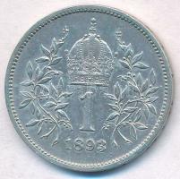 Ausztria 1893. 1K Ag "Ferenc József" T:1-,2
Austria 1893. 1 Corona "Franz Joseph&quo...