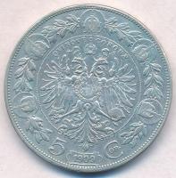 Ausztria 1909. 5K Ag "Ferenc József" T:2,2-
Austria 1909. 5 Corona Ag "Franz Joseph&...