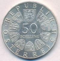 Ausztria 1967. 50Sch Ag "100 éves a Kék Duna keringő" T:1-,2 
Austria 1967. 50 Schilling ...