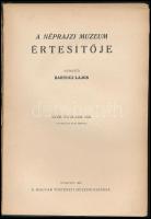 1936 Néprajzi Múzeum Értesítője 1936 1-4. szám, XXVIII. évf. Szerk.: Bartucz Lajos. Bp.,1937, Magyar...