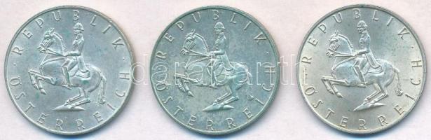 Ausztria 1965-1968. 5Sch Ag (3xklf) T:1-,2
Austria 1965-1968. 5 Schilling Ag (3xdiff) C:AU,XF