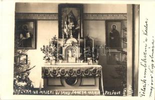 1931 Eperjes, Presov; Angolkisasszonyok intézete, Majori kápolna, belső / girl schools chapel, interior. Zarnay photo