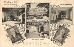 Dornburg a. Saale, Karl August und Goethe Schloss, Goethes Arbeit- und Schlafzimmer / castles, rooms, interior. Art Nouveau