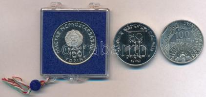 1980. 100Ft "Szovjet-magyar közös űrrepülés" eredeti, plombált MNB plasztiktokban + 1985. ...