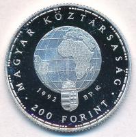 1992. 200Ft Ag "Veszélyeztetett állatvilág - Gólya" T:PP Adamo EM126