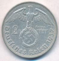 Német Harmadik Birodalom 1937A 2M Ag "Hindenburg" T:2
German Third Reich 1937A 2 Mark Ag ...