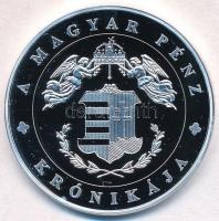 DN "A magyar pénz krónikája - Aranyalapú pénz, a korona" Ag emlékérem tanúsítvánnyal (20g/...