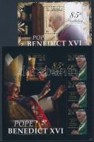 XVI. Benedek pápa kisív + blokk, Pope Benedict XVI. mini sheet + block