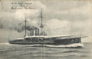 SMS Zrínyi, az Osztrák-Magyar Monarchia Radetzky-osztályú pre-dreadnought csatahajója / SMS Zrínyi, K.u.K. Kriegsmarine, Austro-Hungarian Navy warship (fa)