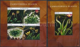 Húsevő növények kisív + blokk, Carnivorous minisheet + block