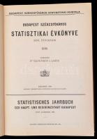 Budapest Székesfőváros Statisztikai Évkönyve XXVI. évfolyam. Szerk.: Dr. Illyésfalvi I. Lajos. Bp., ...