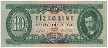 1947. 10Ft T:II-,III  Hungary 1947. 10 Forint C:VF,F Adamo F2