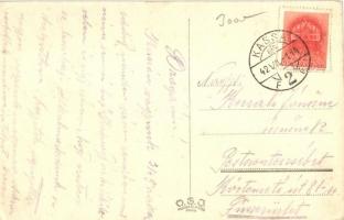 Becsülettel a hazáért / WWII Hungarian military patrioitc propaganda card, artist signed (EK)