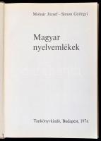 Molnár József-Simon Györgyi: Magyar nyelvemlékek Bp., 1976. Tankönyvkiadó. Kiadói egészvászon-kötés