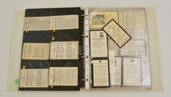 cca 1880-1945 Halotti emlékkártyák gyűjteménye albumban. Benne II. világháborús német katonáké is. Ö...