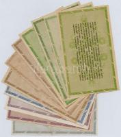 1946. 11db-os vegyes adópengő bankjegy tétel T:II,III