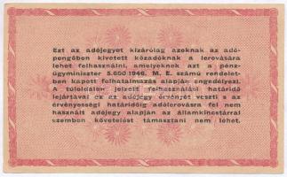 1946. 1.000.000AP fordított címer, "amelyekNEK" T:III szép papír