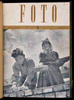 1954 Foto magazin I. évfolyama, teljes évfolyam egybekötve, félvászon kötésben, jó állapotban