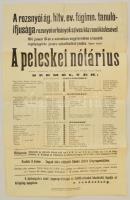 1914 Rozsnyó. Peleskei notárius színházi plakát 31x45 cm