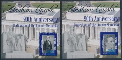 Abraham Lincoln kisív + blokkpár, Abraham Lincoln minisheet + block pair