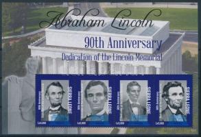 Abraham Lincoln minisheet + block pair Abraham Lincoln kisív + blokkpár