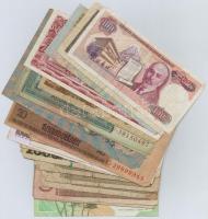 30db-os vegyes külföldi bankjegy tétel, közte Csehszlovákia, Jugoszlávia, Mexikó, Olaszország, Weima...