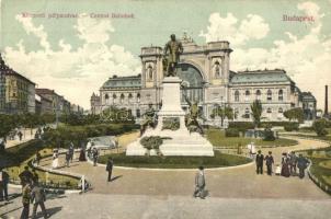 Budapest VII. Központi (Keleti) pályaudvar, Baross-szobor (ázott / wet damage)