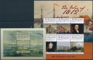 Az 1812-es háború 100. évfordulója kisív + blokk, Centenary of the War of 1812 minisheet + block