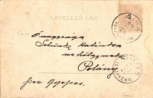 1899 Budapest VI. Királyi Operaház. Kunstanstalt Kosmos No. 174. fény felé tartandó / hold to light ...