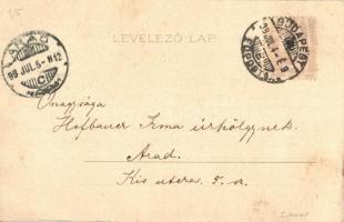 1899 Budapest VIII. Népszínház. Kunstanstalt Kosmos No. 176. fény felé tartandó / hold to light (fl)